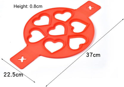 Nonstick Pancake Molds Ring Silicone Fried Egg Mould Reusable Pancake Maker Egg Ring Kitchen Cooking Baking Tools (Round Shape)
