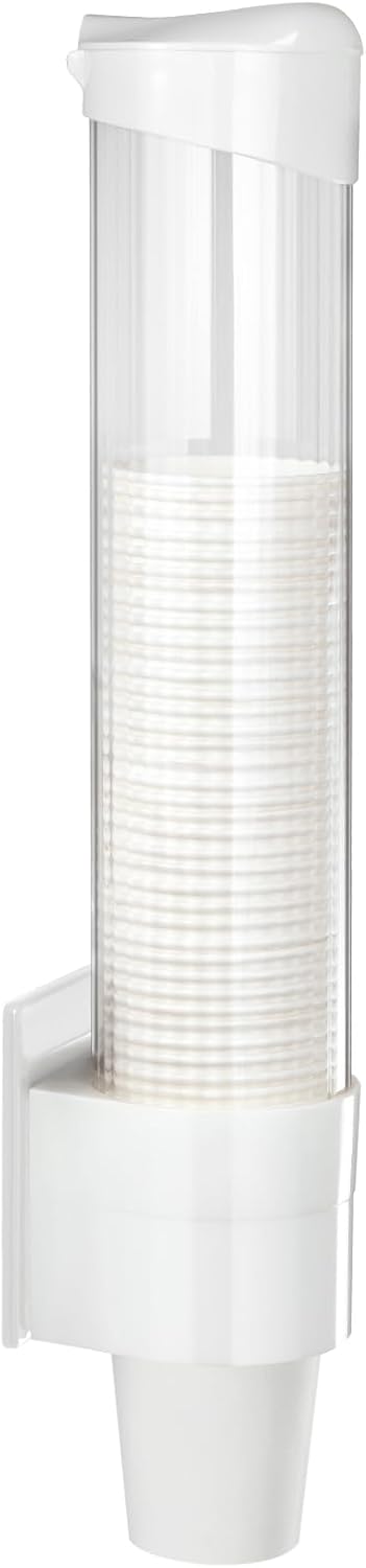 Cup Dispenser Water Dispenser Cup Holder Pull Type Paper Automatic Remover 7oz - 12oz Cone or Flat Bottom Cups for Home Office Hospital (Black, Large)