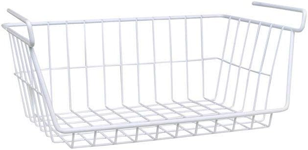 Whitmor Wire Stackable Basket, White
