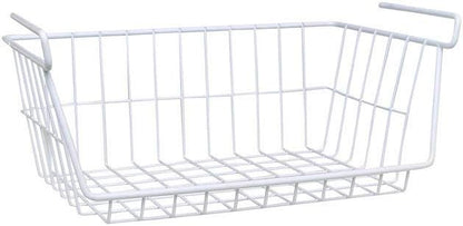 Whitmor Wire Stackable Basket, White