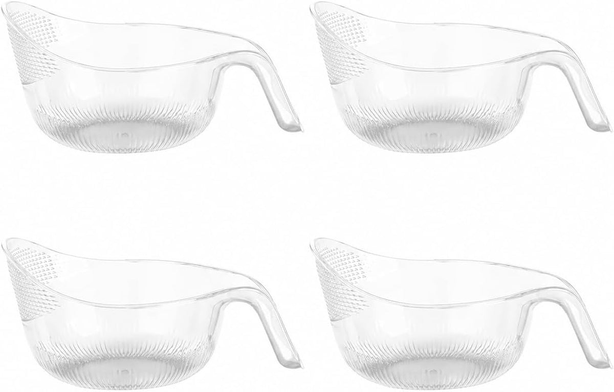 Rice Washer, Rice Rinser Strainer w/Handle, BPA-Free (Clear)