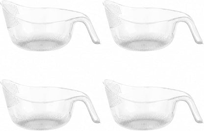 Rice Washer, Rice Rinser Strainer w/Handle, BPA-Free (Clear)