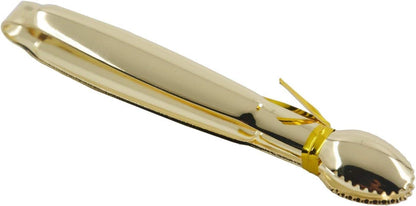 HINMAY Mini Appetizer Tongs 5.75" Stainless Steel Tongs, Set of 4 (Gold)