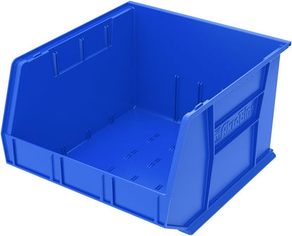 Akro-Mils 30270 AkroBins Plastic Storage Bins, Space-Saving Stackable Bins for Garage, Pantry, Craft Organization, 18" x 16" x 11", Clear, 3-Pack