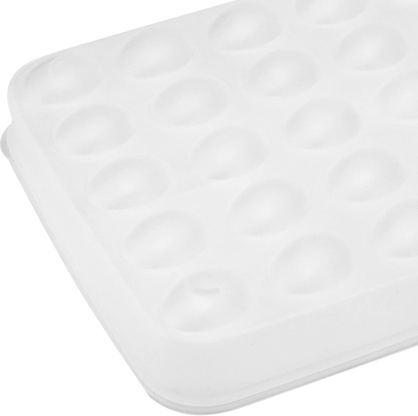 4 Pack Deviled Egg Containers with Lid, Plastic Egg Storage Container Stackable Deviled Egg Carrier for 120 Eggs, Egg Organizer for Protect and Keep Fresh 13.6x10.2x2.2 Inch