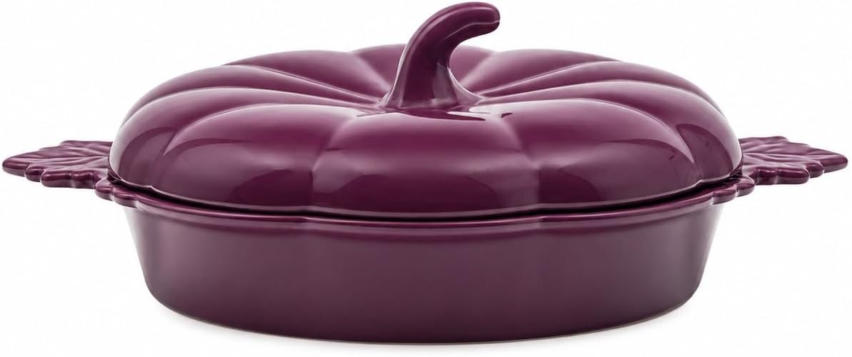 10 Strawberry Street Pumpkin Patch Covered Pie Plate (Autumn Damsom)