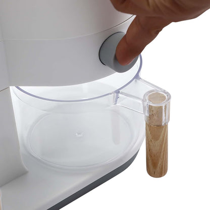 Dual Rice Dispenser, Grain Holder Beans Cereal Dispensers, Rice Storage Container with 2 Measuring Cup, with Airtight Lid, for Home Kitchen Countertop Organization (White Grey)