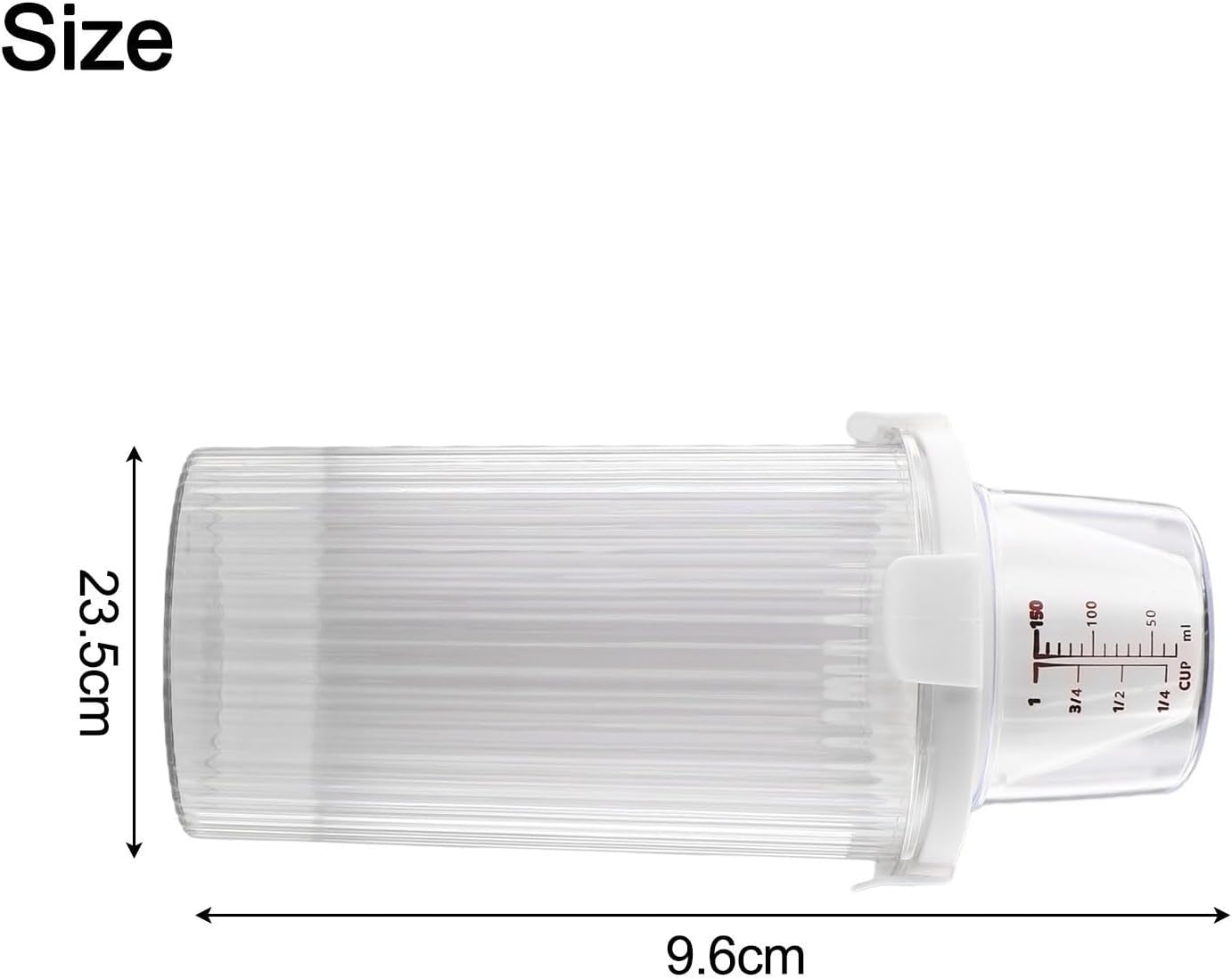 Food Cereal Storage Container With Pour Spout And Measuring Cup, Airtight Plastic Rice Dispenser For Pantry, Grains(Small+Medium+Large)