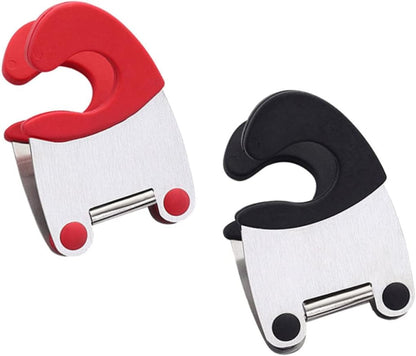 4 Pcs Spoon Holder Pot Tools Pot Clip Rest Kitchen Clamp Clip Stainless Steel Spoon Kitchen Spoon Holder Grip Silicone Spoons Stainless Steel Pot