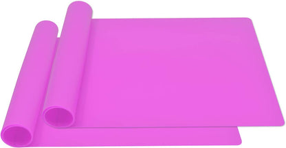 Silicone Placemats, Food-Grade Non-Slip Waterproof, Dining, Stain Resistant, Countertop Protector, Kitchen Counter Mat, Heat Resistant, Baking mat Dishwasher Safe (23.6"×15.7"-1pack, Black)