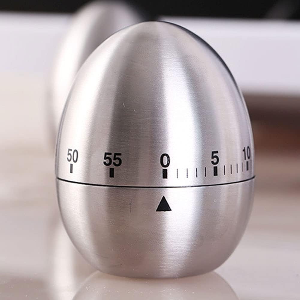 Mechanical Kitchen Egg Timer for Boiling Eggs, 60 Minute Mechanical Kitchen Timer, No Batteries Needed, Waterproof Visual Countdown Clock for Boiling Eggs & Cooking Baking Tool