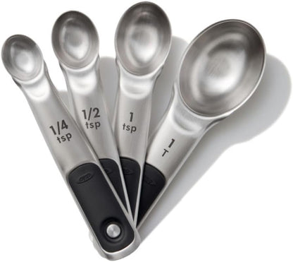 OXO Good Grips 4 Piece Stainless Steel Measuring Cups with Magnetic Snaps
