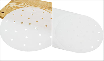 Dumpling Paper Bamboo Steamer Liners, 7 Inch, 100 Pcs