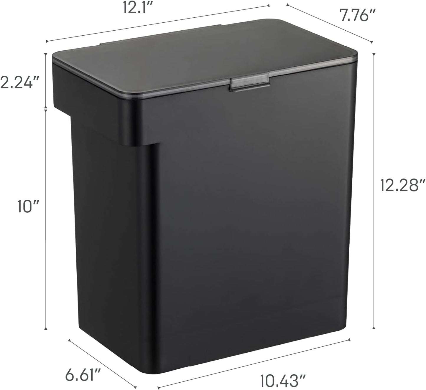 YAMAZAKI Home Tower Airtight Pet Food Storage Container - Cat And Dog Food Holder Bin With Transparent Lid And Handle - Extra Large - Polypropylene - 6.6 Gallons, 25 Liters