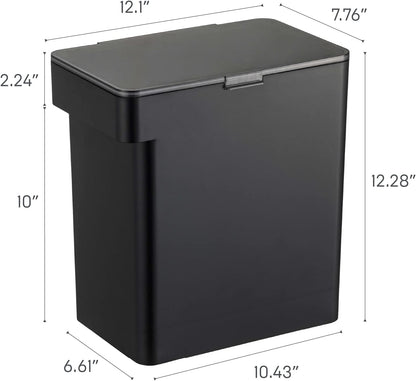 YAMAZAKI Home Tower Airtight Pet Food Storage Container - Cat And Dog Food Holder Bin With Transparent Lid And Handle - Extra Large - Polypropylene - 6.6 Gallons, 25 Liters