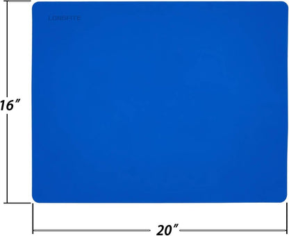 24''x20'' Extra Large Silicone Baking Mat for Dough Rolling Pastry Fondant Mat Nonstick and Nonskid Heat Resistent, Countertop Protector, Dining Table Mat and Placemat (Extra Large Gray 2 Pack)