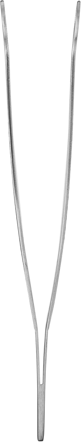 Mercer Culinary 18-8 Stainless Steel Chef Plating Tongs, Offset Tip, 6-1/2 Inch