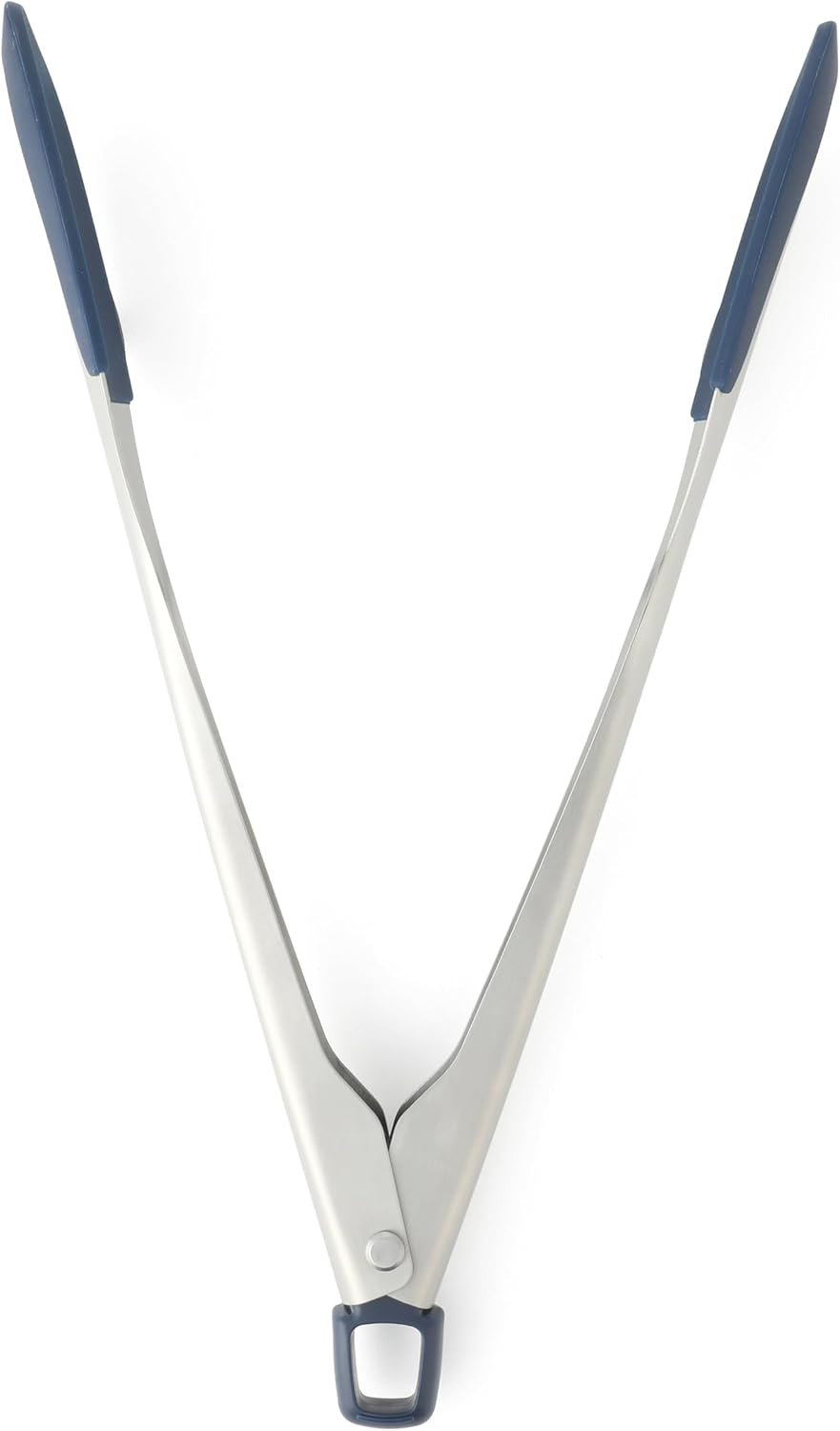 Calphalon Edge Tongs Set, 2-Piece Stainless Steel Kitchen Tongs Set with Silicone Heads, Includes 9-Inch & 12-Inch Heat-Resistant Locking Tongs for Cooking, Grilling & Serving, Taupe
