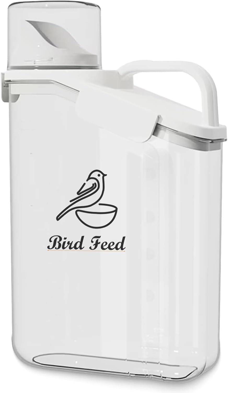 Dog Food Storage Container Airtight Portable Dog Food Container with Handled Lid and Pour Spout,Food Storage for Dog Dry Food Small Pet Food Container with Measuring Cup for Home, Travel,2.8L