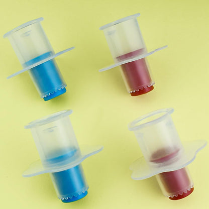 4 Pcs Plastic Cupcake Plunger Cutter 59x62mm Cake Digging Holes Tools Kitchen Mini Cupcake Corer Pastry Filling Tools for DIY Baking Confectionery Muffin Cake Filling (2 Red+2 Blue)