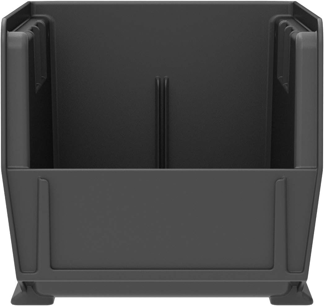 Akro-Mils 30230 AkroBins Plastic Storage Bins, Space-Saving Stackable Bins for Garage, Pantry, Craft Organization, 10.5 "L x 5.5 "W x 5"H, Blue, 12-Pack