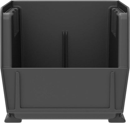 Akro-Mils 30230 AkroBins Plastic Storage Bins, Space-Saving Stackable Bins for Garage, Pantry, Craft Organization, 10.5 "L x 5.5 "W x 5"H, Blue, 12-Pack