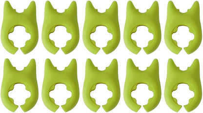10Pcs Silicone Pot Clip Spoon Rest Silicone Assist Hot Handle Holder