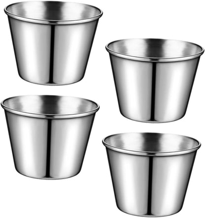 OUNONA 20pcs Stainless Steel Dipping Bowls Sauce Cups for Ketchup Condiments Appetizers for Restaurants and Home Use Versatile Kitchen Storage