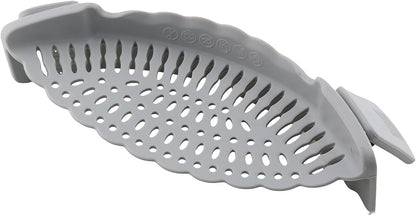 TAODAN Silicone Pot Lid Filter Net Holder Pasta Strainer Kitchen Utensils Gadgets Suitable for Fruit and Vegetables