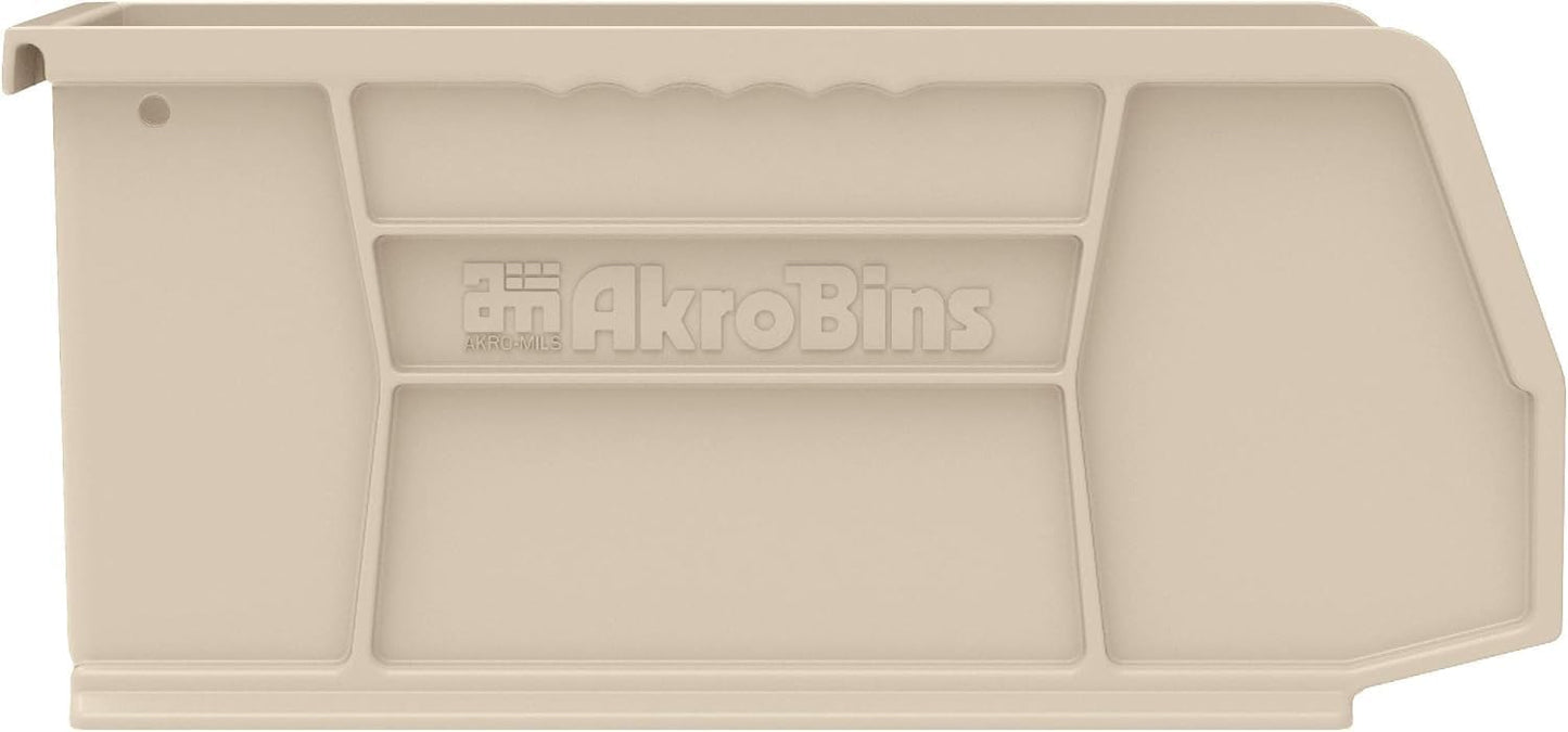 Akro-Mils 30230 AkroBins Plastic Storage Bins, Space-Saving Stackable Bins for Garage, Pantry, Craft Organization, 10.5 "L x 5.5 "W x 5"H, Blue, 12-Pack