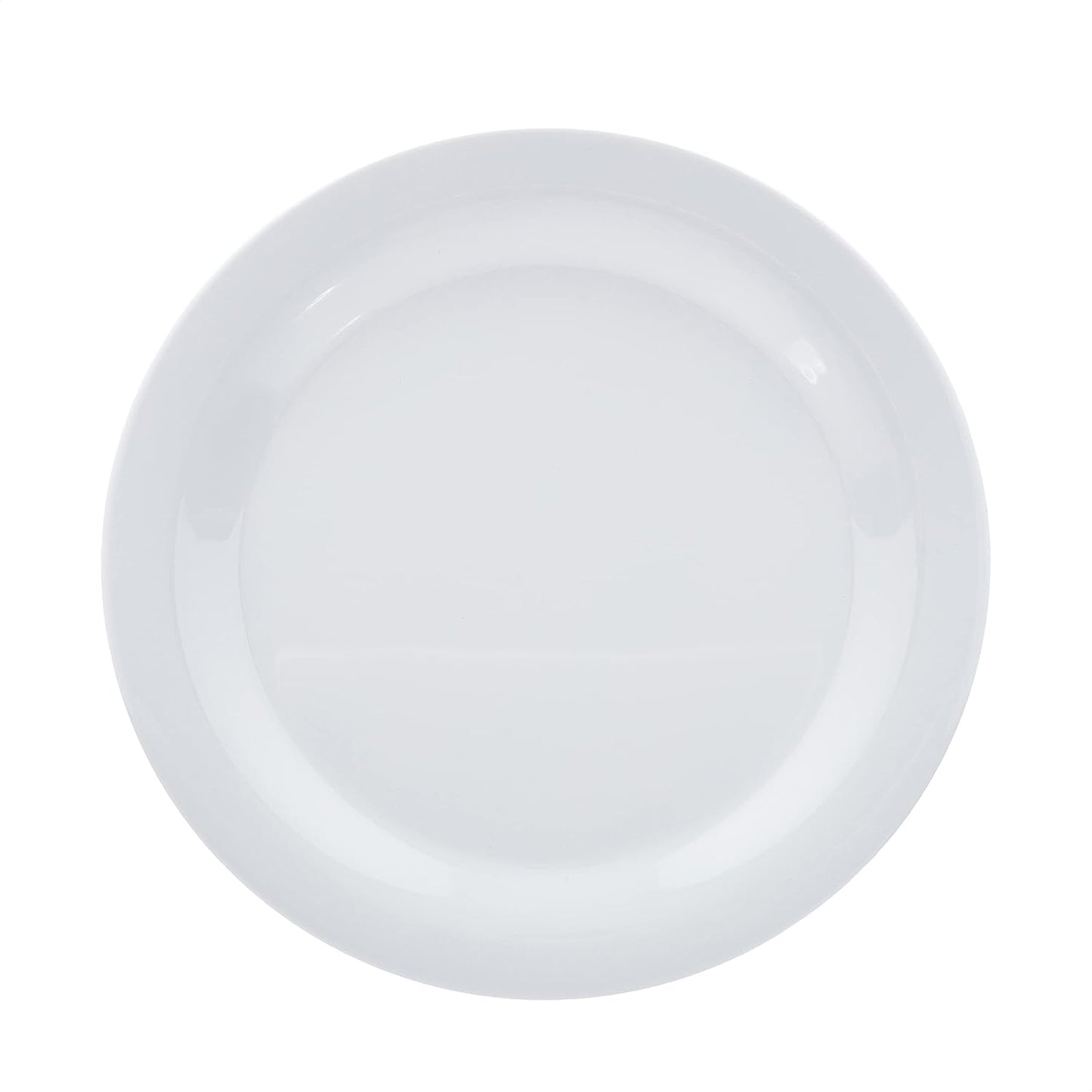 Amazon Basics Melamine Oval Platter Serving Tray, Dishwasher Safe, Narrow Rim, 13 in x 9.75 in, White, 6-Piece Set