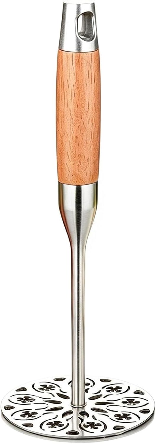 Potato Masher Stainless Steel,Wood Handle Food Smasher Kitchen Tool