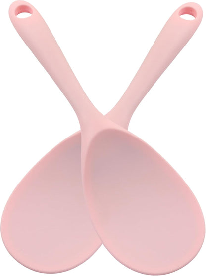 Silicone Rice Spoon Rice Paddle, White, 2 Pcs