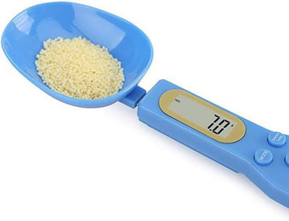 Food Scale Spoon, Digital Kitchen Scale High Precision Small Scale with Tare Function Weighing and Measuring Dry Liquid Ingredient Milk Tea Flour Medicine 1.1lb/500g(0.1g), C52 White