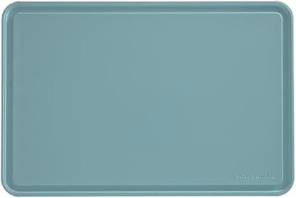 KitchenAid Classic Plastic Cutting Board with Perimeter Trench and Non Slip Edges, Dishwasher Safe, 12 inch x 18 inch, Gray