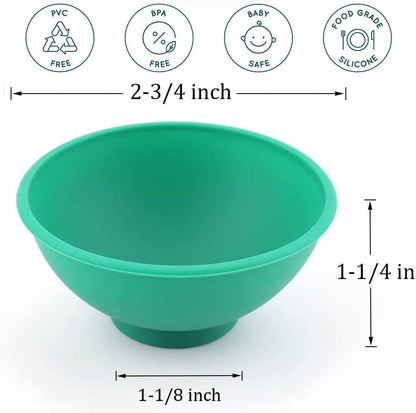 GBSTORE 4 Pcs Silicone Mixing Bowl Prep and Serve Bowls for Mixing Facial Mask or Holding Ingredient