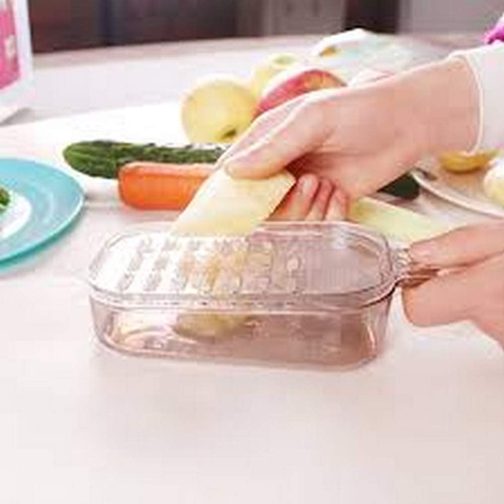 JapanBargain, Japanese Plastic Zester Grater – Multi-Purpose Coarse/Fine Condiment Grater with Container for Ginger and Wasabi, Made in Japan