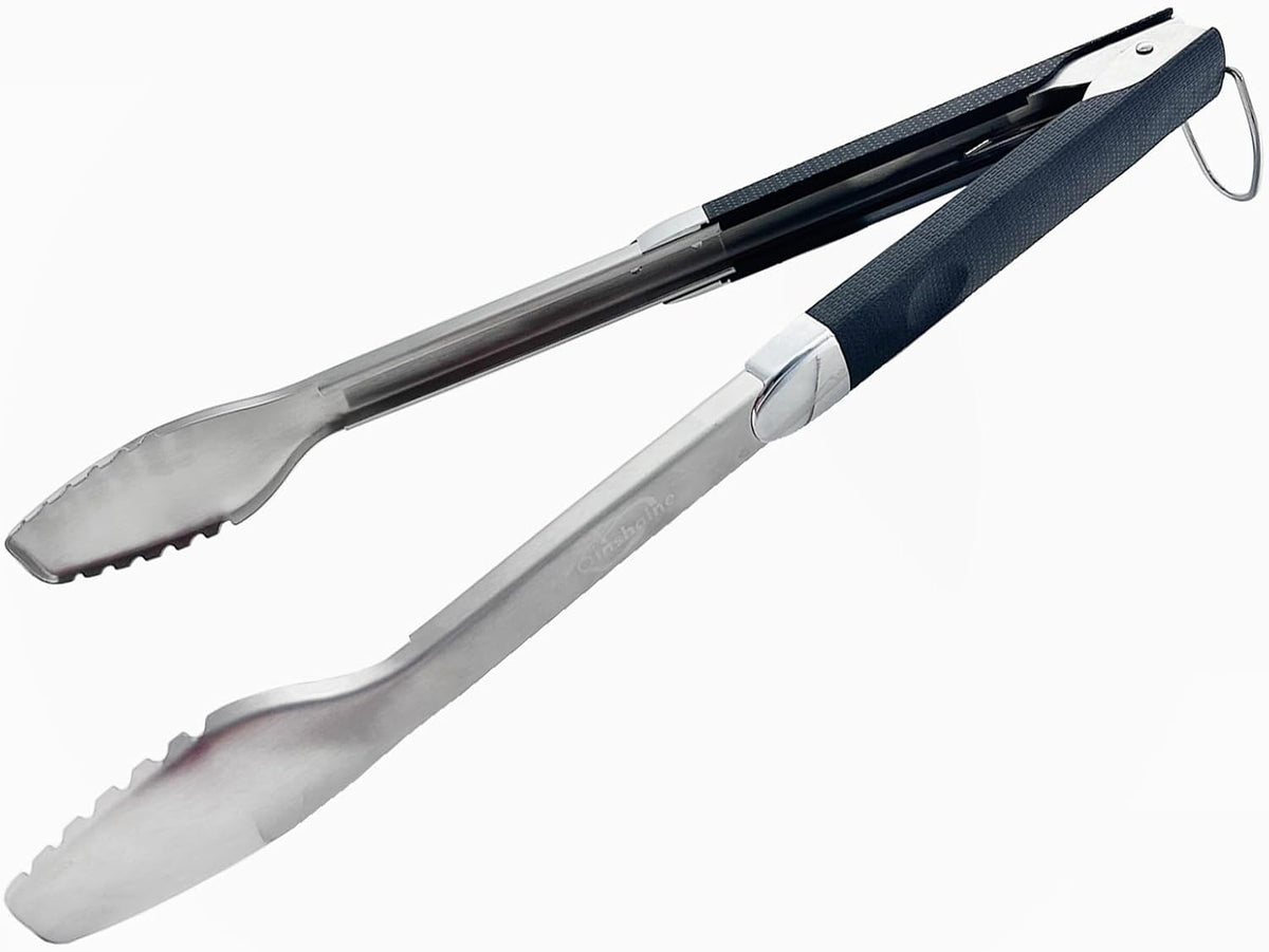 17.32-Inch Heavy Duty Stainless Steel BBQ Tongs, Extra Long Grill Tongs