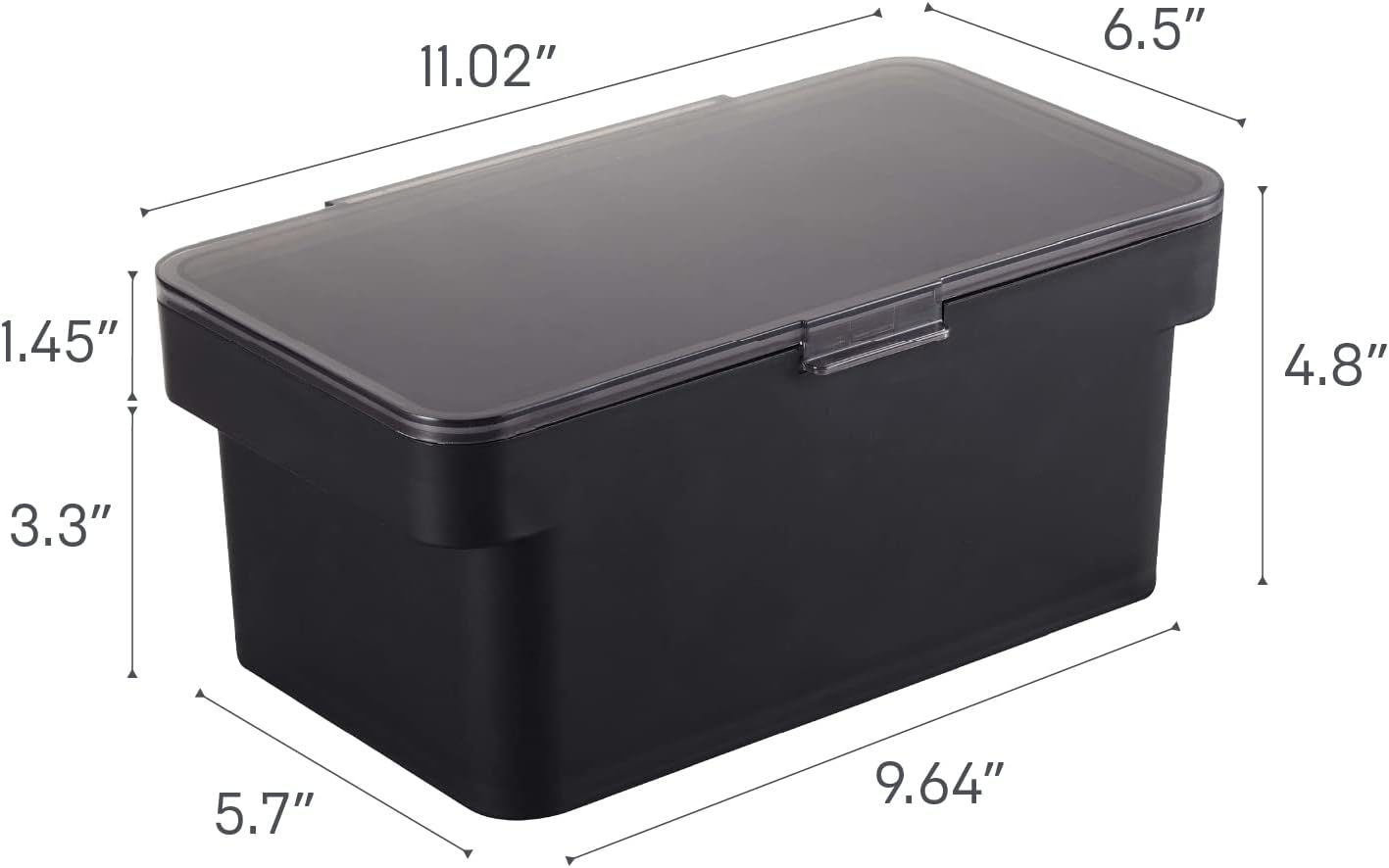 YAMAZAKI Home Tower Airtight Pet Food Storage Container - Cat And Dog Food Holder Bin With Transparent Lid And Handle - Extra Large - Polypropylene - 6.6 Gallons, 25 Liters