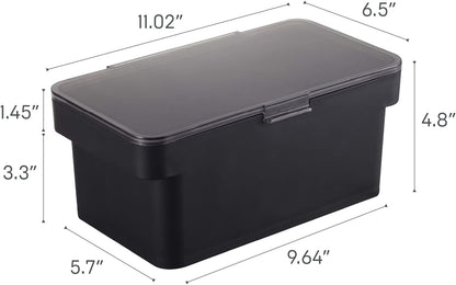 YAMAZAKI Home Tower Airtight Pet Food Storage Container - Cat And Dog Food Holder Bin With Transparent Lid And Handle - Extra Large - Polypropylene - 6.6 Gallons, 25 Liters