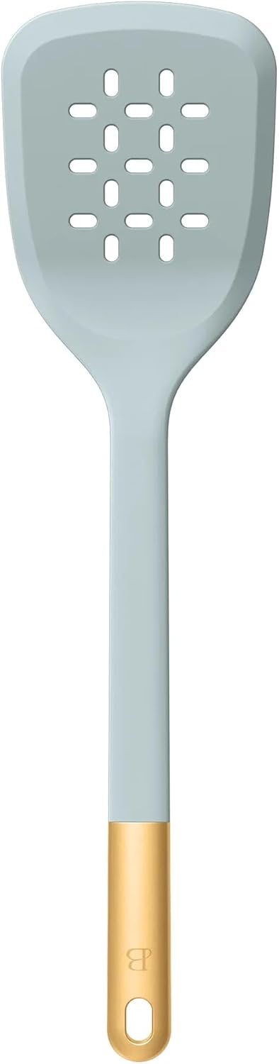6 Piece Silicone Kitchen Utensil Set with Holder, Heat Resistant Cooking Tools, Nonstick Safe Spatula Spoon Turner Set with Ceramic Storage Crock