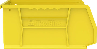 Akro-Mils 30235 AkroBins Plastic Storage Bins, Space-Saving Stackable Bins for Garage, Pantry, Craft Organization, 11" x 11" x 5", Clear, 6-Pack