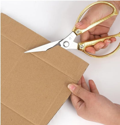 All purpose scissors heavy duty - for kitchen, office, home use, multipurpose Industrial grade scissors (rose gold)