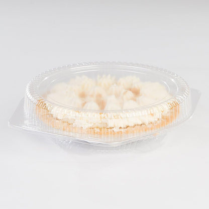 DFI Clamshell 9" Deep Pie Container with Hinged Lid LBH-992 Clear | 100/Case | For 9" Pies, 4" Tall Crystal Clear, Freshness Seal, Snap Closure, Freezer Safe, Stackable, Durable, 10.4" x 10" x 4"
