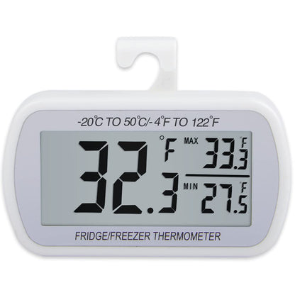 AEVETE Waterproof Digital Refrigerator Freezer Thermometer Large LCD