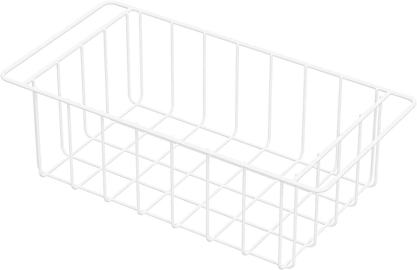 16Lx12W inch Wider Freezer Storage Organizer Baskets Container, Deep Metal Wire Chest Upright Refrigerator Divider Bins with Built-in Handles for Cabinet, Pantry, Closet, Kitchen(3)