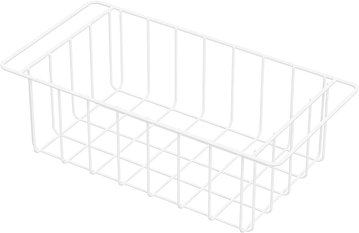 16Lx12W inch Wider Freezer Storage Organizer Baskets Container, Deep Metal Wire Chest Upright Refrigerator Divider Bins with Built-in Handles for Cabinet, Pantry, Closet, Kitchen(3)