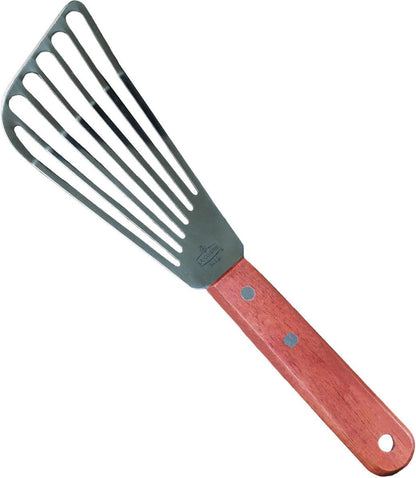 La Cuisine Extra‑Wide Stainless Steel Spatula with Wooden Handle, Heavy‑Duty 5x6" Burger Turner for BBQ, Flat Top Griddle, Blackstone Grill & Smash Burgers