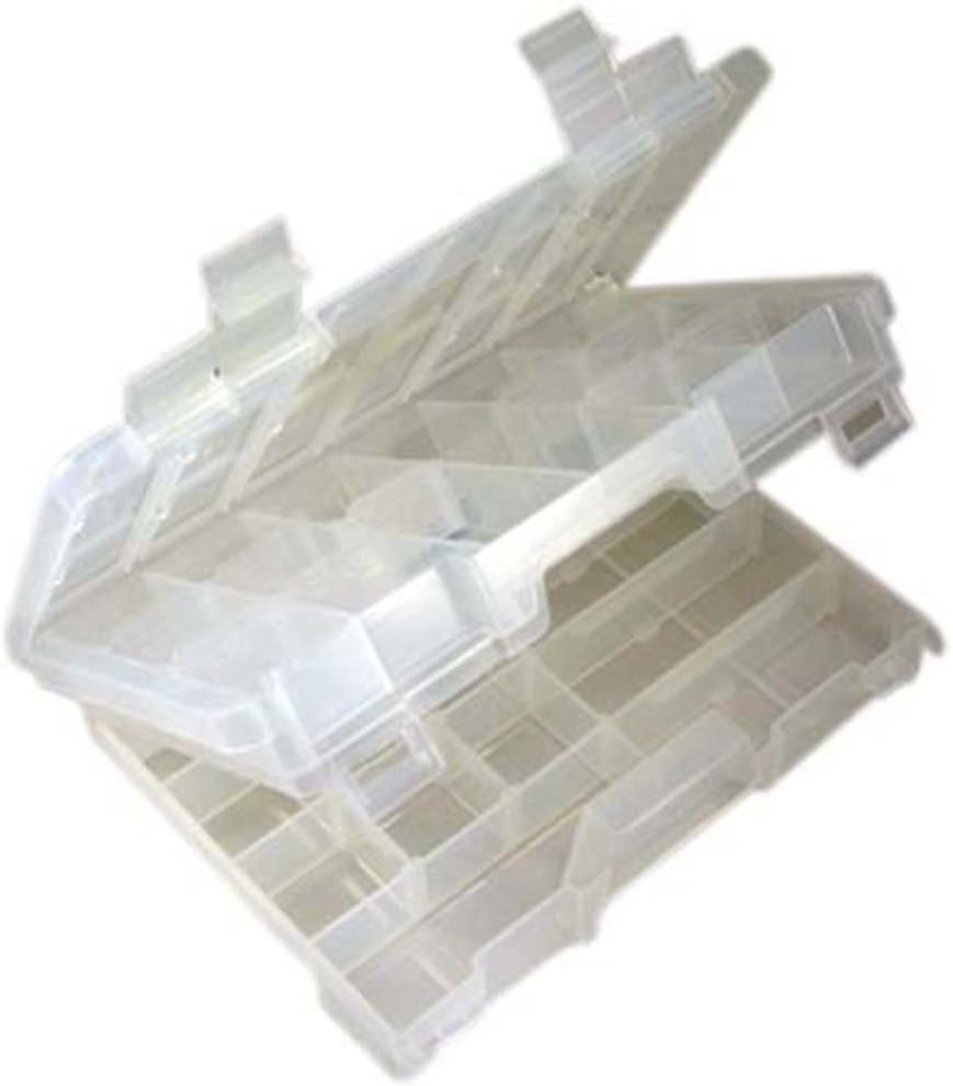 BIN BUDDY 3-Layer Stackable Clear Plastic Boxes | Removable Dividers | 5.75" (14.6 cm) x 5.75" (14.6 cm) x 5" (12.7 cm) | Ideal for Craft & Garage Organizing