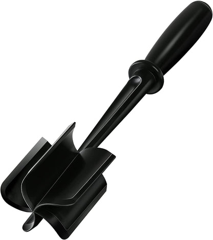 Meat Chopper, Premium Heat Resistant Meat Masher, 5 Blades Ground Beef Masher, Dishwasher Safe, Non Stick Hamburger Smasher, Nylon Potato Masher, Black